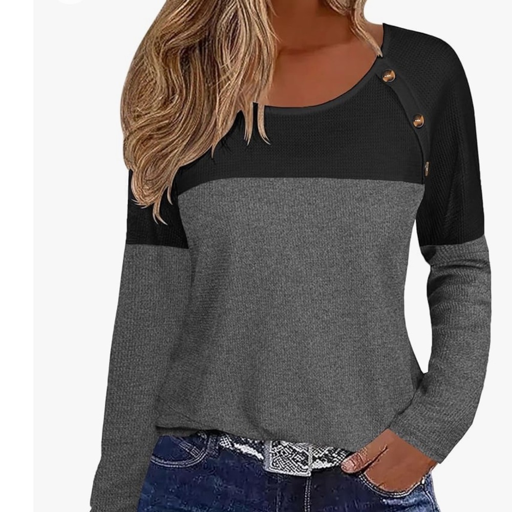 Women Waffle Knit Top